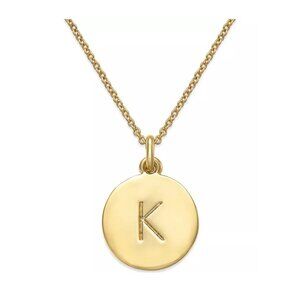 Kate Spade New York "K" Initial Gold Mini Pendant Necklace (WBR00039) New